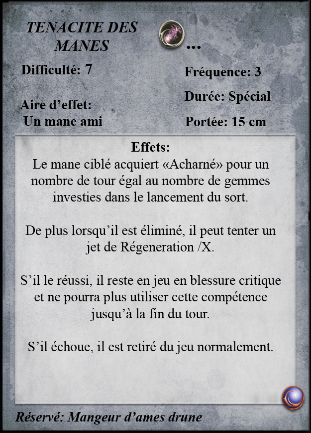 Ténacité des Mânes